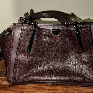 Coach Dark Brown Leather Shoulder Bag